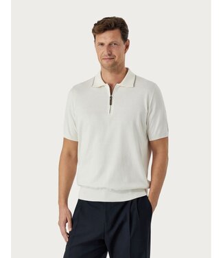 CANALI Cotton zip-up polo shirt