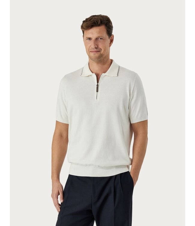CANALI Polo zippé en coton