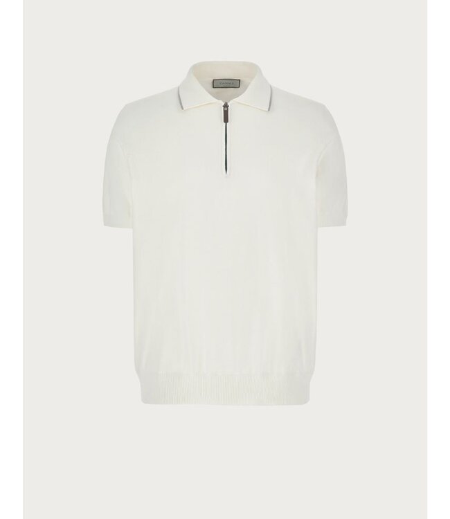 CANALI Polo zippé en coton