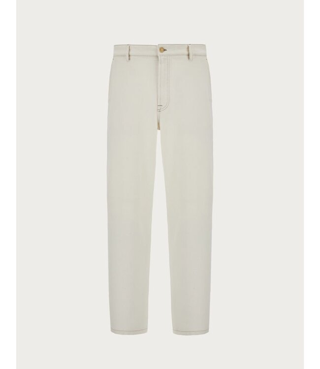 CANALI Pantalon chino à coupe décontractée en denim écru