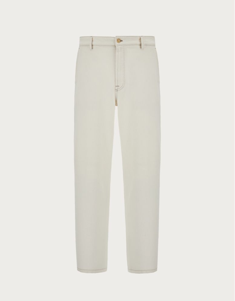 Relaxed-fit chinos in ecru denim