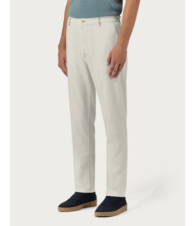 CANALI Pantalon chino à coupe décontractée en denim écru