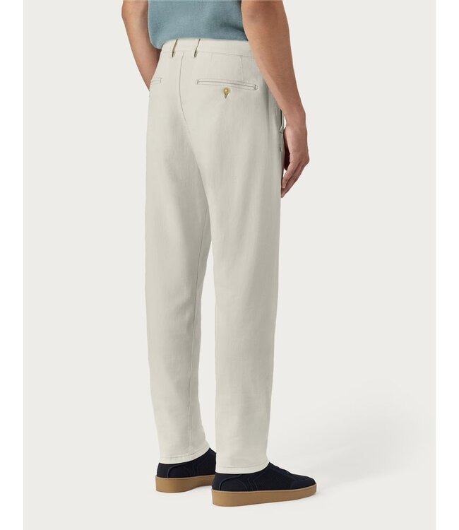 CANALI Pantalon chino à coupe décontractée en denim écru