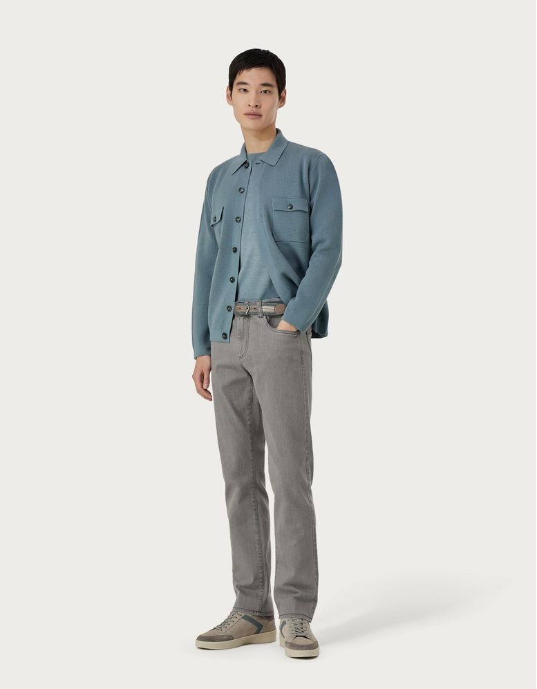 Five-pocket stretch denim trousers
