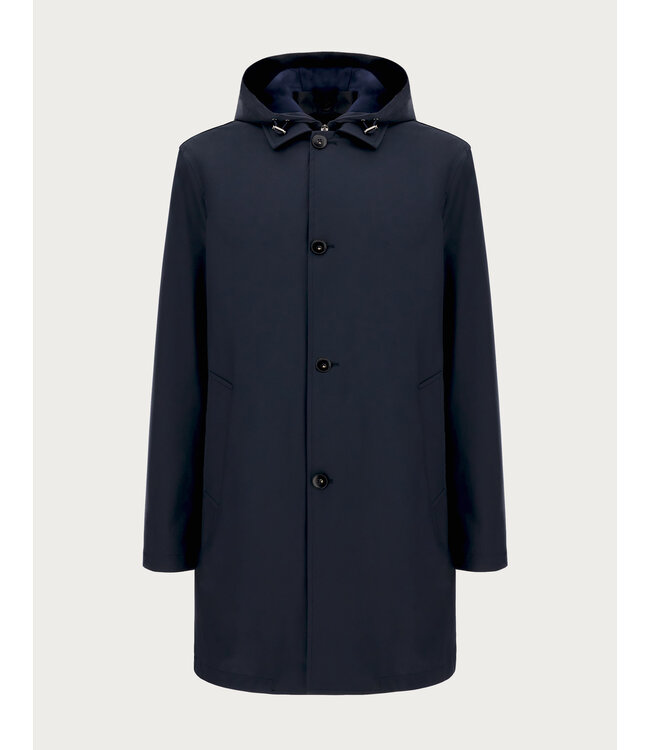 CANALI Manteau de voiture en tissu technique bleu