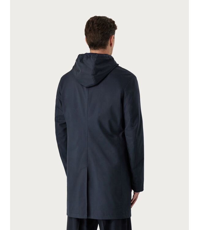 CANALI Manteau de voiture en tissu technique bleu