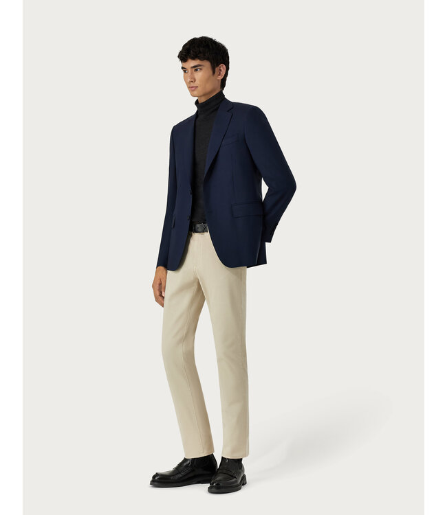 CANALI Blazer en pure laine de voyage bleue