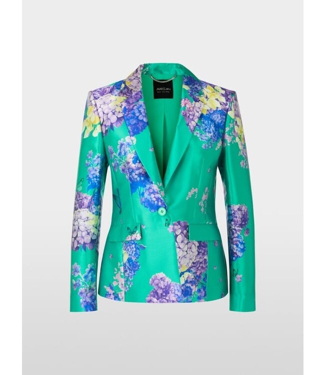MARC CAIN Blazer ajusté en satin avec imprimé