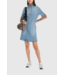 MARC CAIN Denim dress with leopard accents