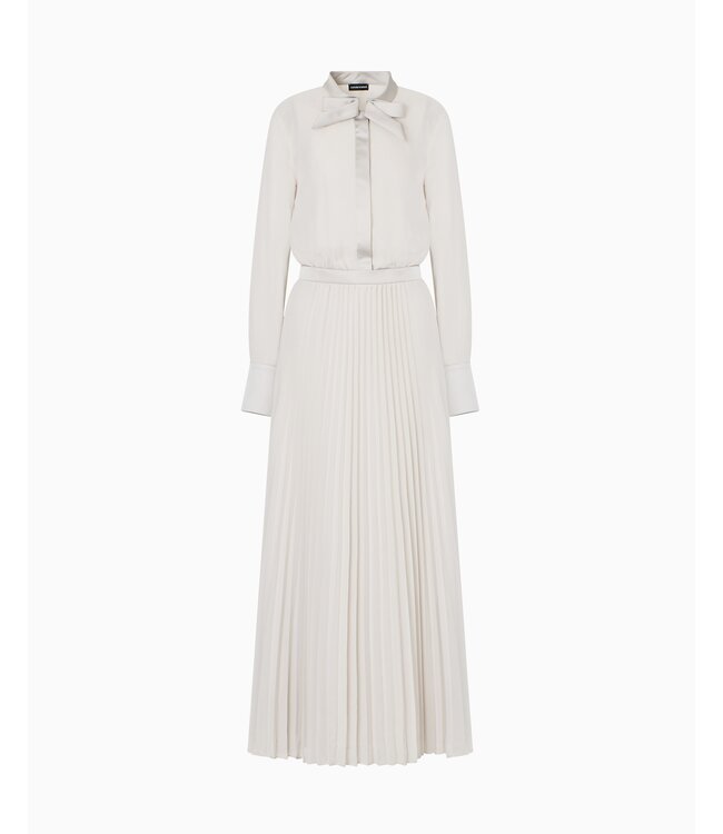 EMPORIO ARMANI Robe longue en georgette technique à effet deux pièces