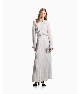 EMPORIO ARMANI Technical georgette two-piece effect long dress