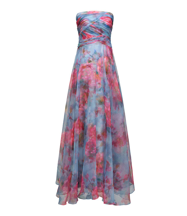 Theia Giselle Strapless Organza Gown