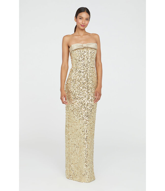 Theia Robe à colonnes à paillettes Lacie