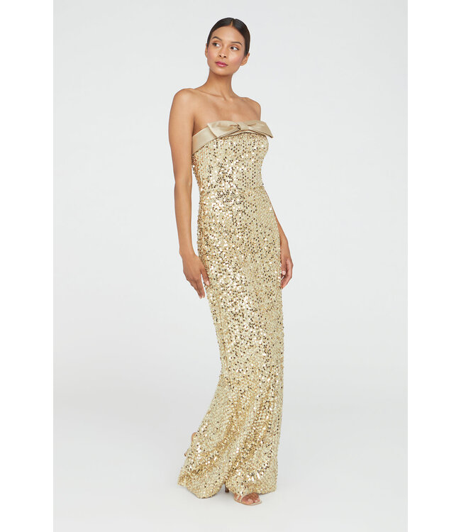 Theia Lacie Sequin Column Gown