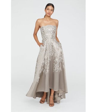 Theia Pamela Embroidered Gown