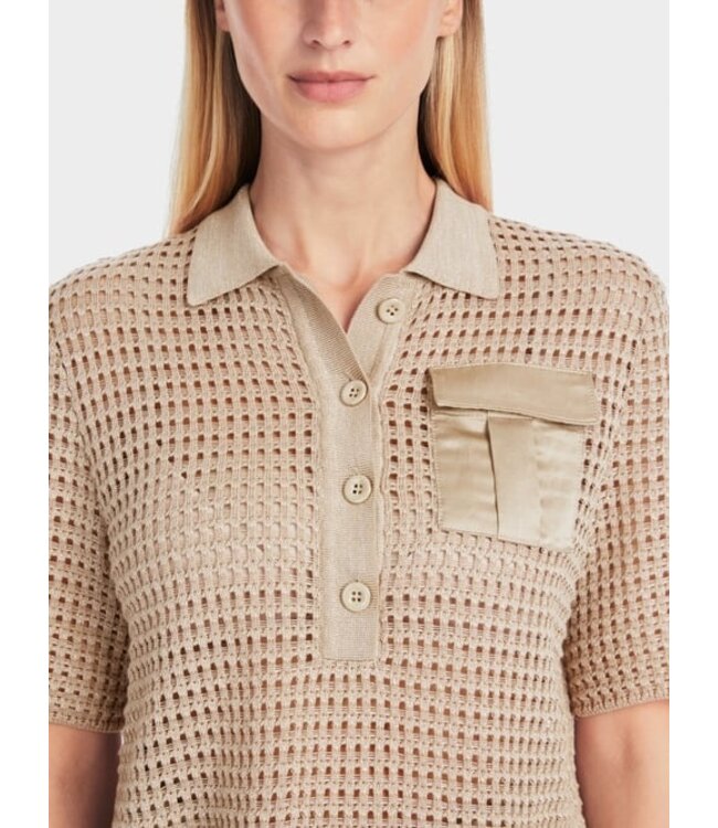 MARC CAIN Rethink Together knit polo shirt