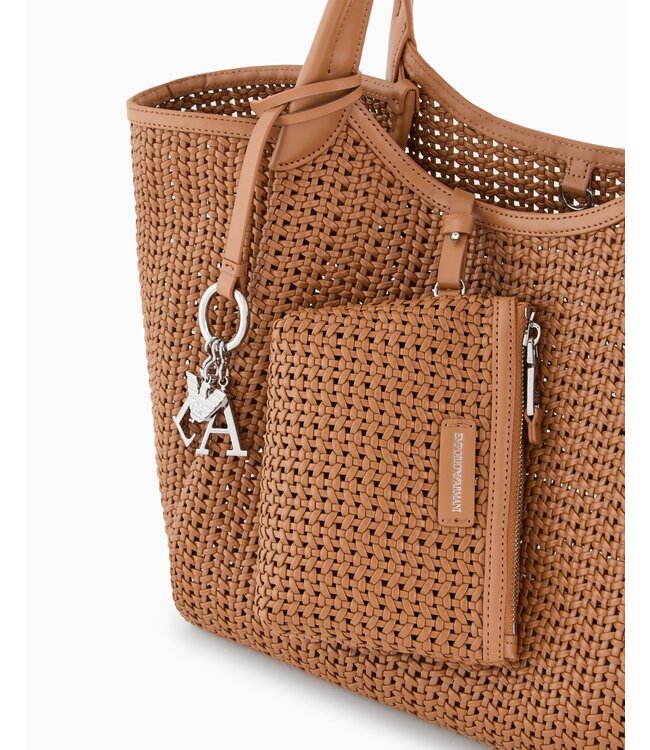 EMPORIO ARMANI Sac à main tressé avec breloque logo