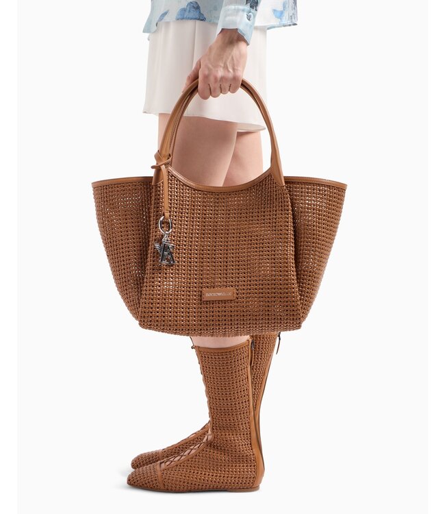 EMPORIO ARMANI Sac à main tressé avec breloque logo