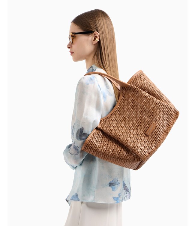 EMPORIO ARMANI Sac à main tressé avec breloque logo