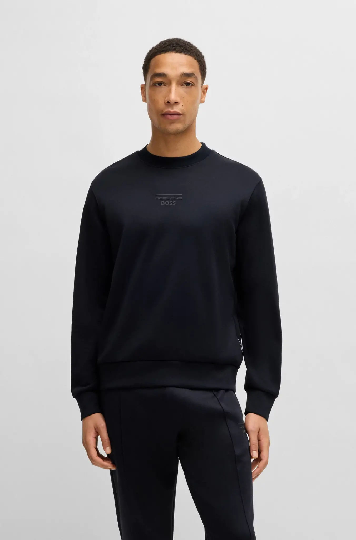 Porsche x BOSS relaxed-fit sweatshirt with special branding