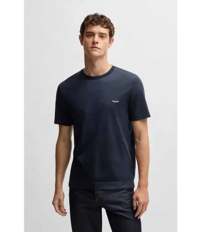 BOSS T-shirt BOSS x ASTON MARTIN en coton, lin et soie
