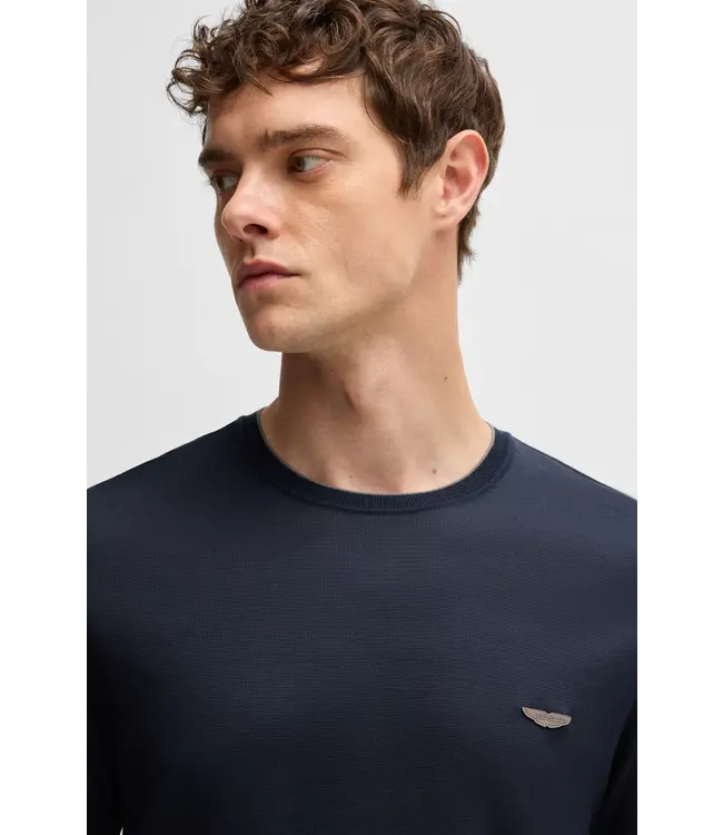 BOSS BOSS x ASTON MARTIN T-shirt in cotton, linen and silk