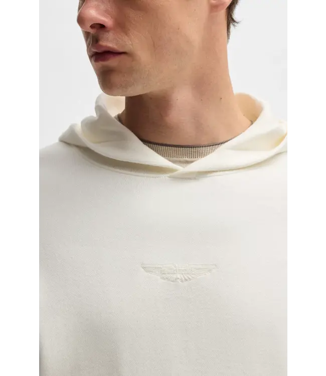 BOSS BOSS x ASTON MARTIN twisted-cotton hoodie with logo embroidery