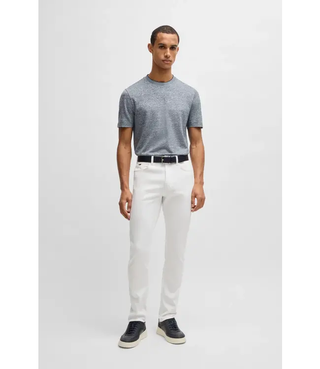 BOSS Delaware slim-fit jeans in white comfort-stretch denim