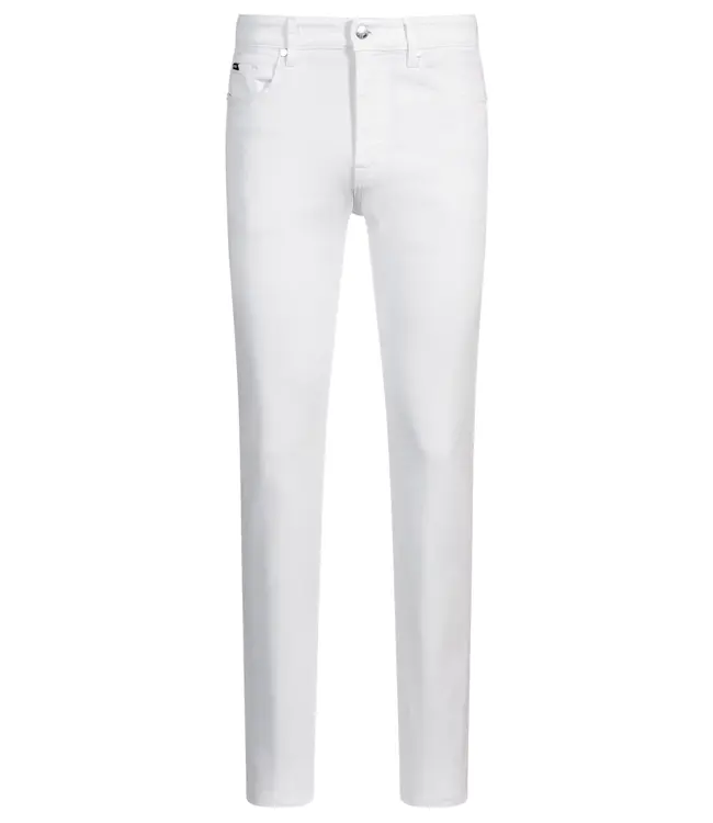 BOSS Delaware slim-fit jeans in white comfort-stretch denim