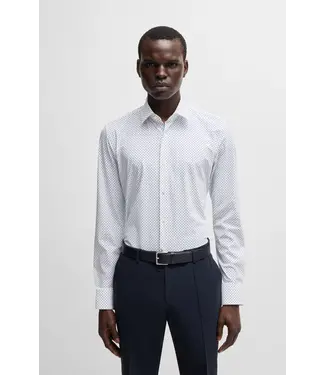 BOSS Chemise cintrée en jersey imprimé performance-stretch