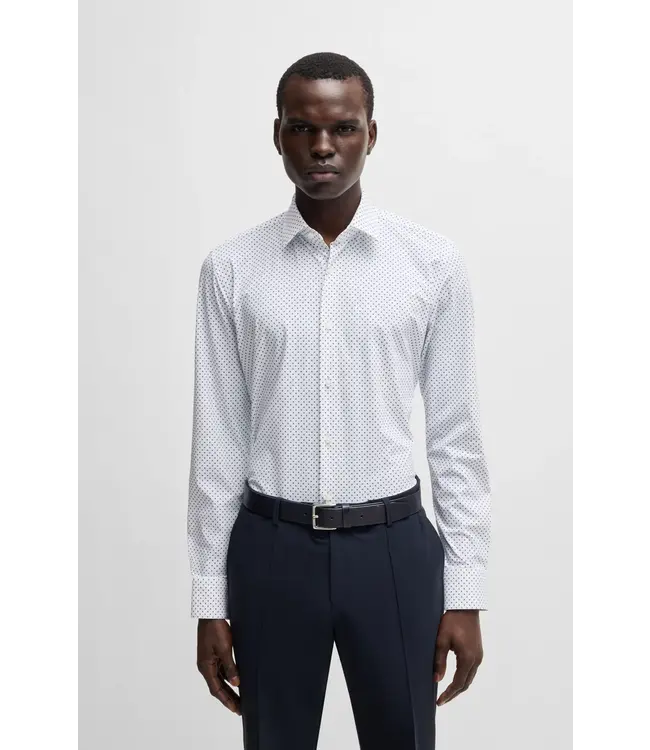 BOSS Chemise cintrée en jersey imprimé performance-stretch