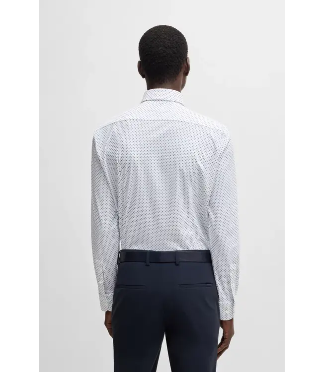 BOSS Chemise cintrée en jersey imprimé performance-stretch