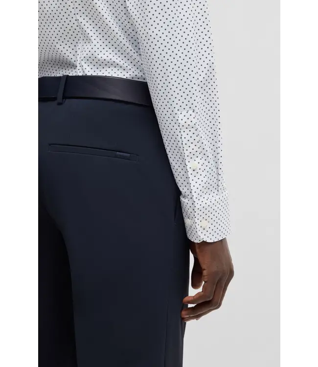 BOSS Slim-fit shirt in printed performance-stretch jersey