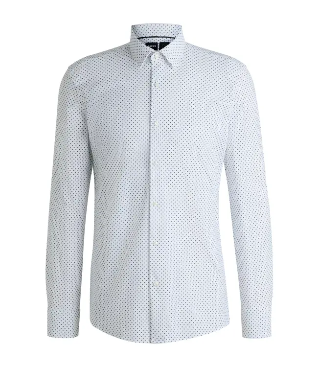 BOSS Chemise cintrée en jersey imprimé performance-stretch