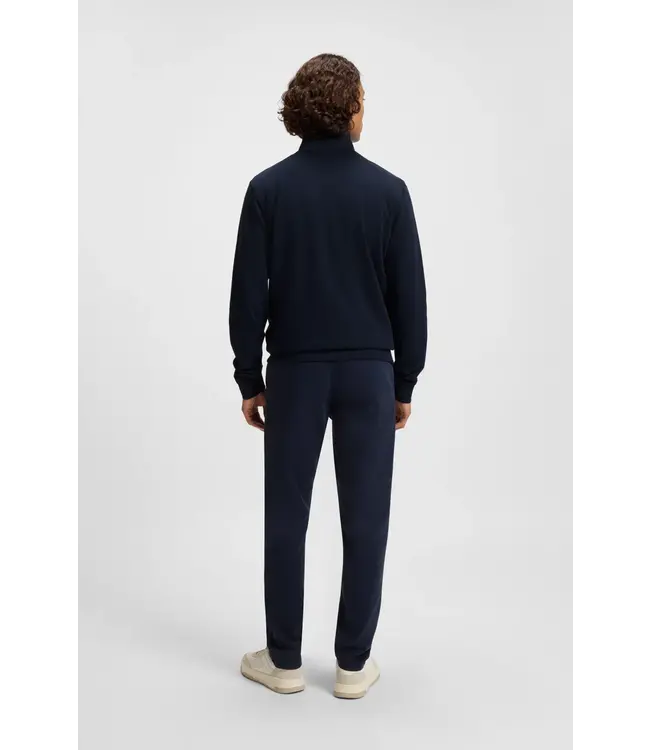 BOSS Veste zippée en coton éponge avec badge logo