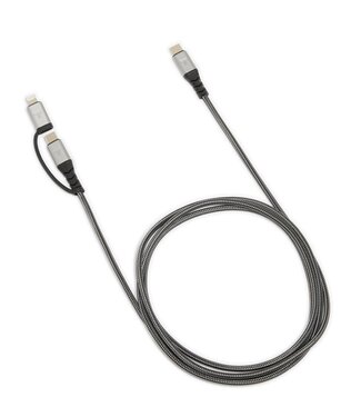 TUMI 2-in-1 USB-C Cable with USB-C and Lightning Connector
