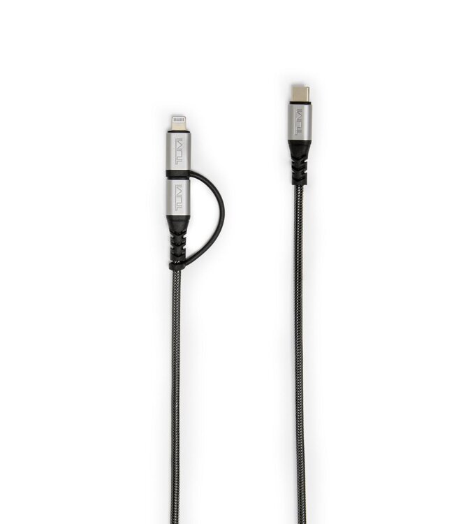 TUMI 2-in-1 USB-C Cable with USB-C and Lightning Connector