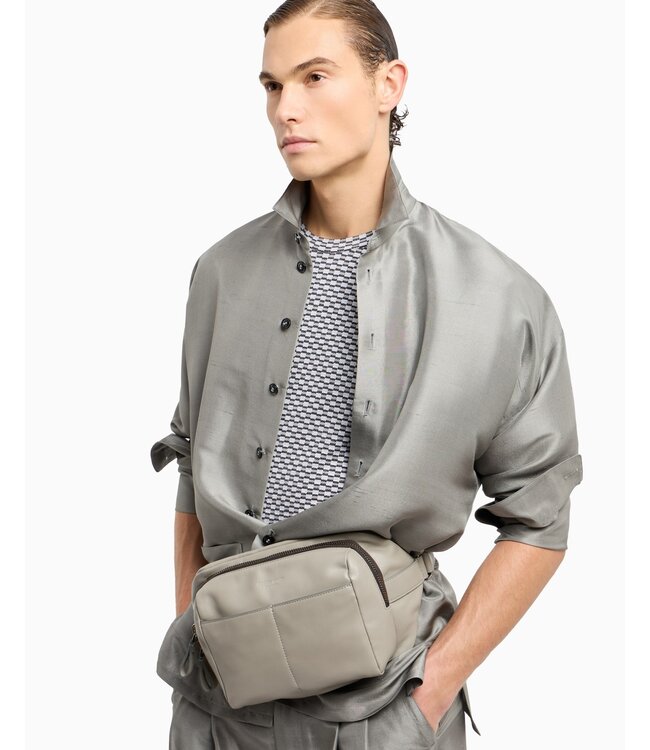 GIORGIO ARMANI T-shirt à col ras du cou en jersey jacquard de viscose