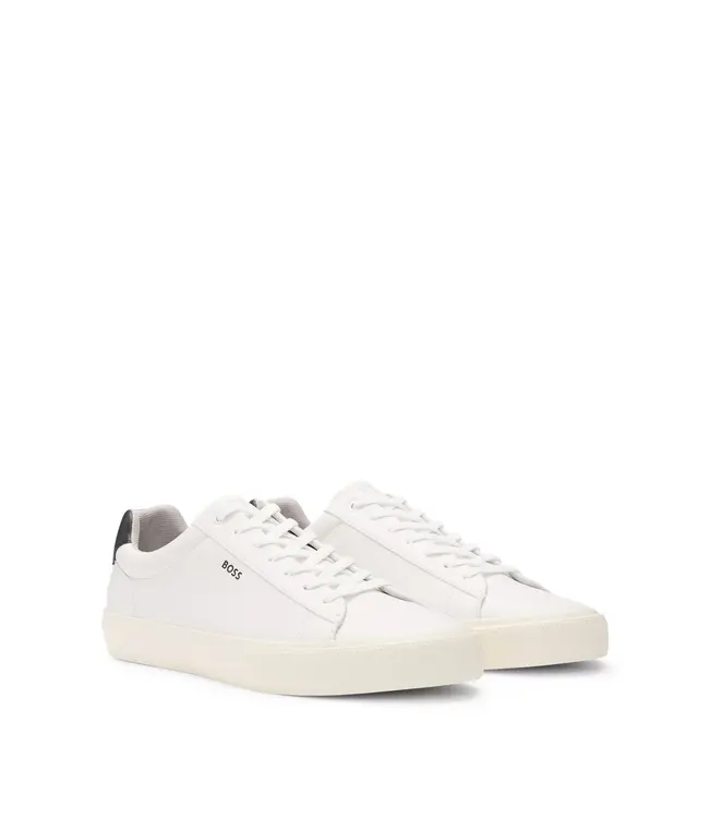 BOSS Baskets en simili-cuir avec patte arrière contrastée