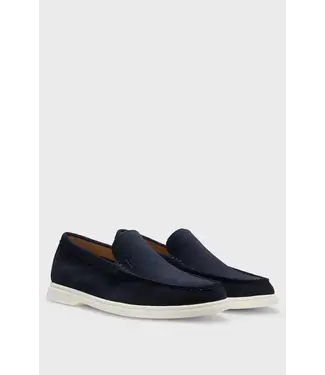 BOSS Suede loafers with contrast outsole