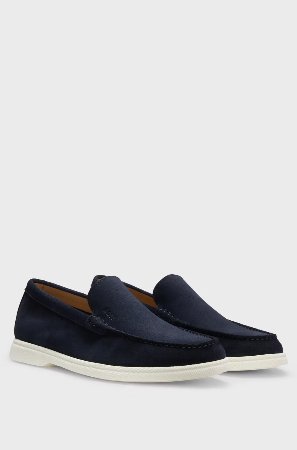Suede loafers with contrast outsole