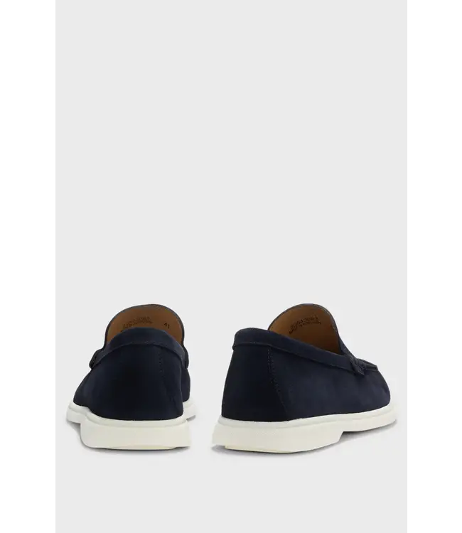 BOSS Mocassins en daim avec semelle extérieure contrastée