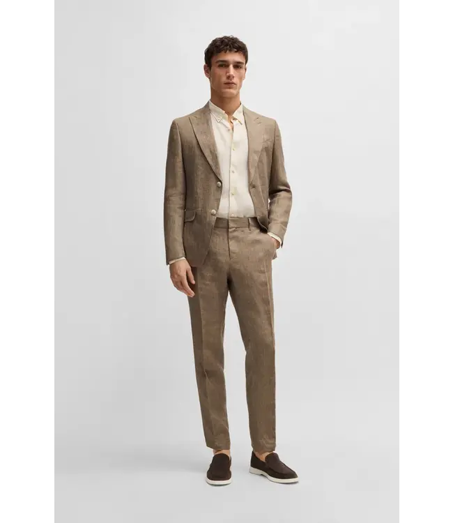 BOSS Suede loafers with contrast outsole