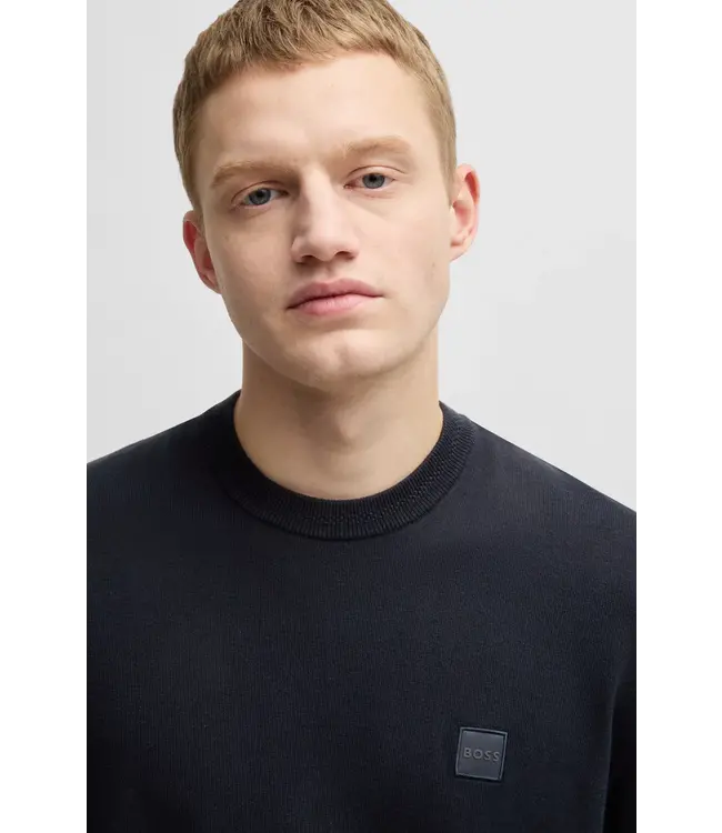 BOSS Knit T-shirt in cotton and cashmere