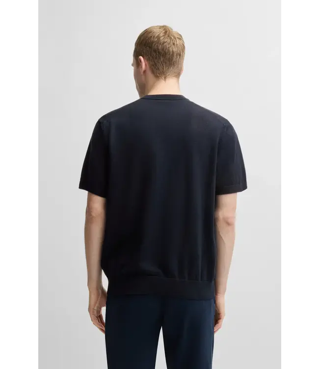 BOSS Knit T-shirt in cotton and cashmere