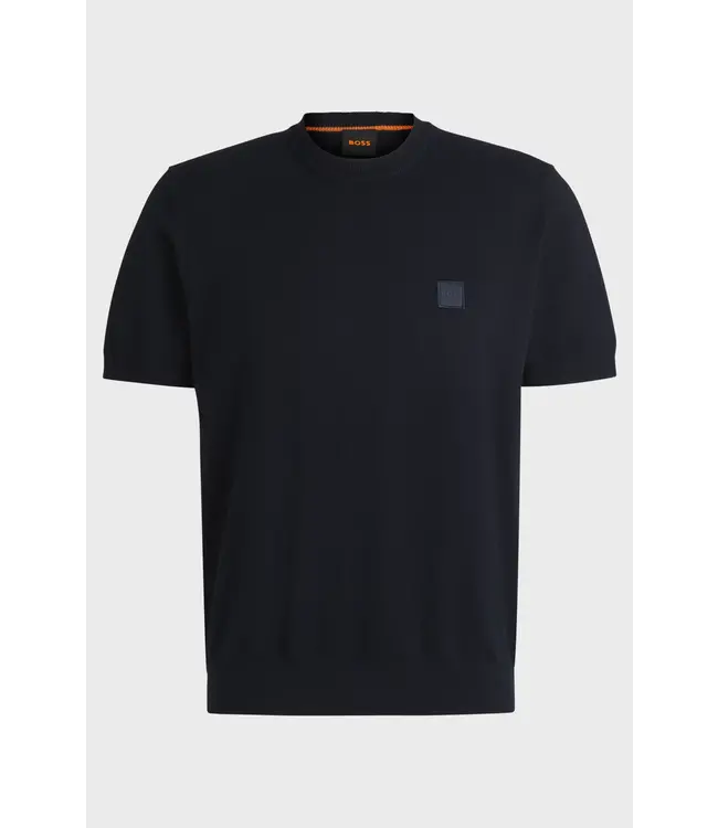 BOSS Knit T-shirt in cotton and cashmere