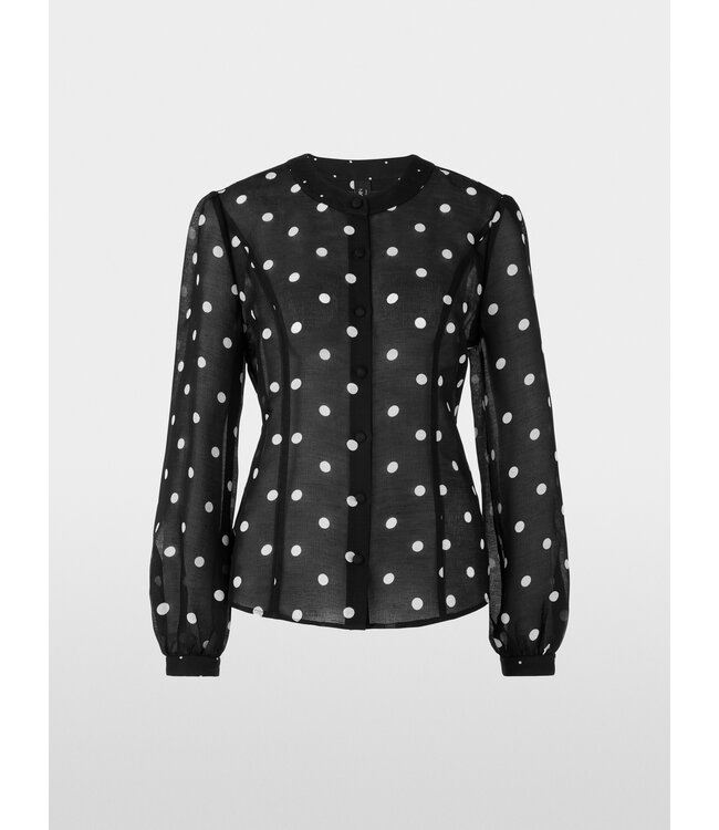 MARC CAIN  Blouse en soie et lin à pois