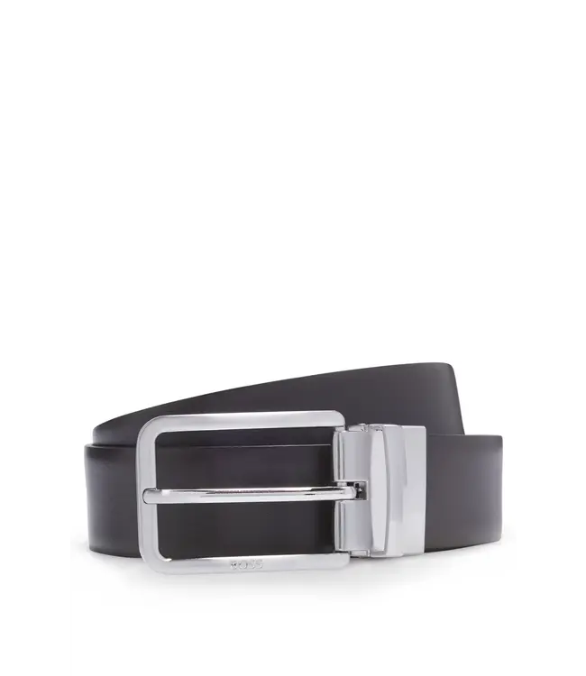 BOSS Ceinture réversible en cuir grainé et uni