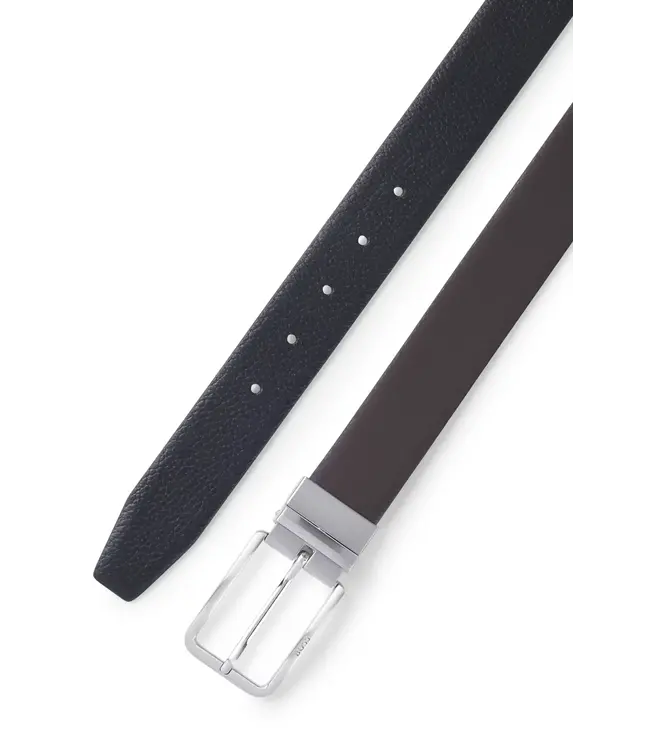 BOSS Ceinture réversible en cuir grainé et uni