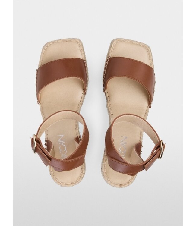 MARC CAIN Wedge sandals with ankle strap